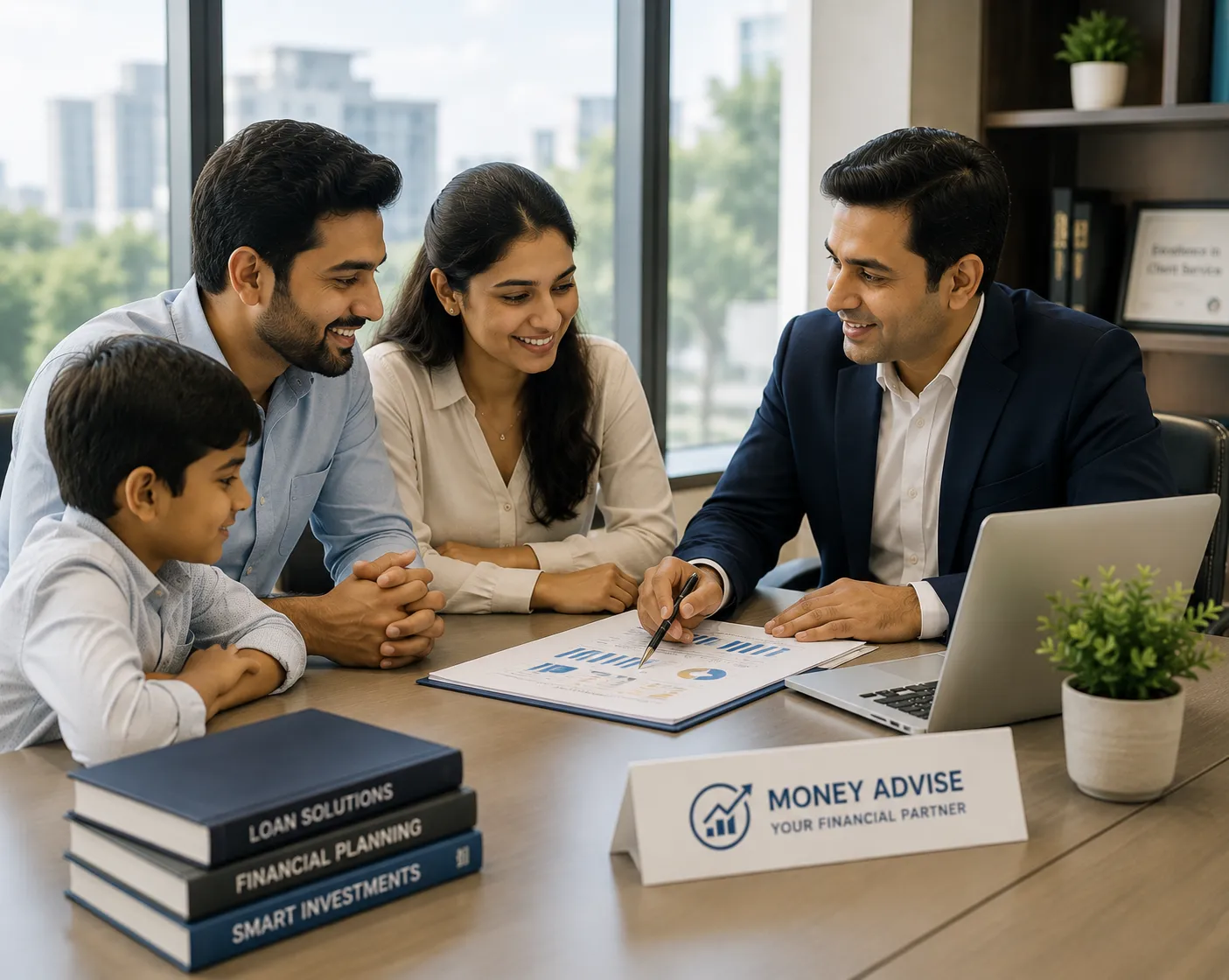 Money Advise financial experts assisting clients