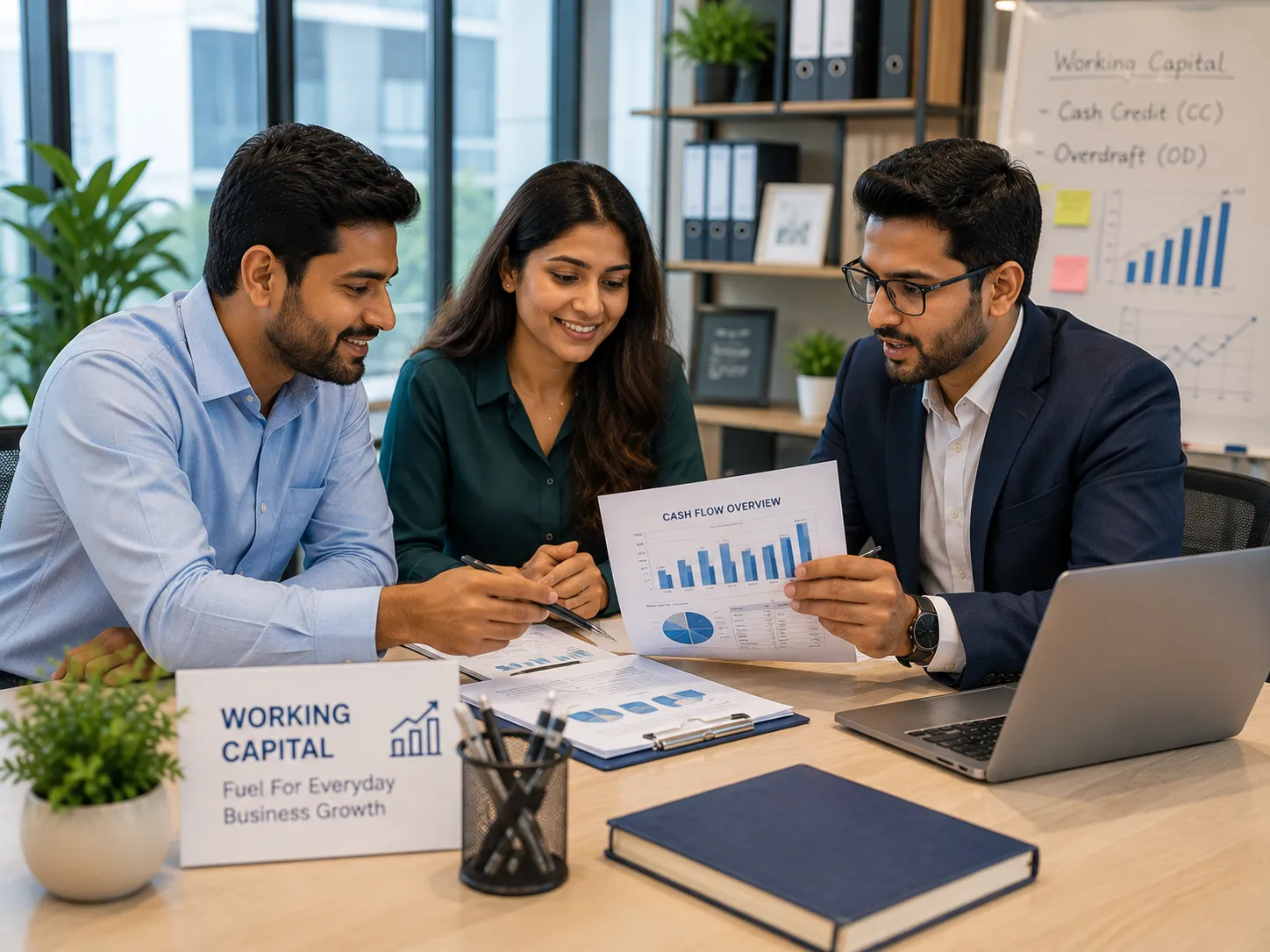 Business team discussing working capital finance